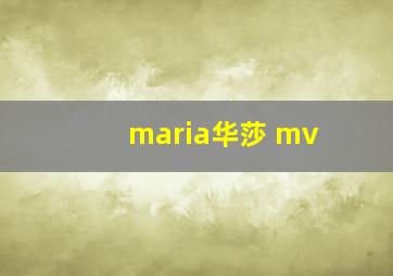 maria华莎 mv